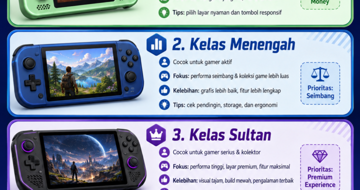 Bahas konsol game genggam dari pilihan hemat hingga kelas sultan, lengkap dengan tips memilih perangkat sesuai budget dan kebutuhan main.
